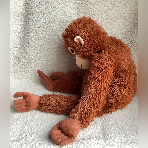 IKEA Large Monkey Plush Hook & Loop Hands & Feet Embroidered Eyes Stuffed Animal - Picture 2 of 5